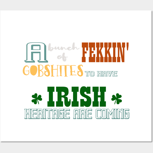 St Patrick's Day Funny Irish Curse Words Insults Slang Humor Wall Art by TellingTales